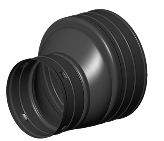 DR REDUCER 100x75mm(4x3'') BLACK